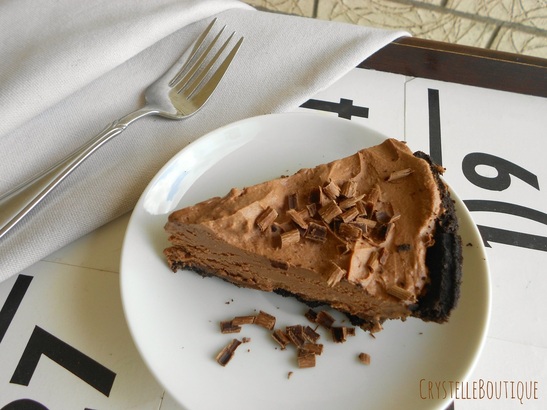 CrystelleBoutique - A chocolate pie straight from heaven: Rich mouse-like creamy chocolate with a lush Nutella layer on a chocolatey crumb crust.....