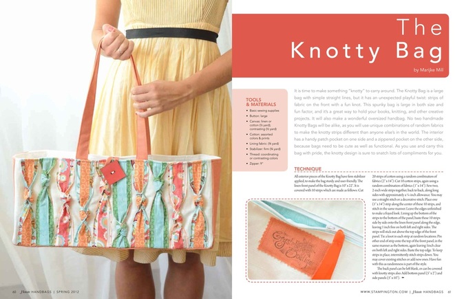 Knotty Bag - Haute Handbags Spring 2012 pages 102 - 103