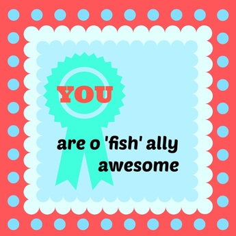 CrystelleBoutique - girlscamp treat - You are o 'fish' ally awesome - attach to Swedish fish or goldfish crackers