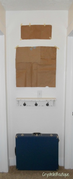 CrystelleBoutique - decorating tip - Use brown paper to decide on positioning