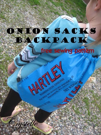 CrystelleBoutique - Onion Sack Backpacks - free sewing pattern