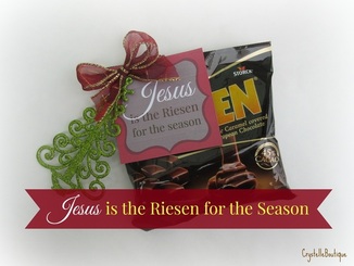 CrystelleBoutique - Jesus is the Riesen for the Season - Riesen Chocolates - Neighbor Gift