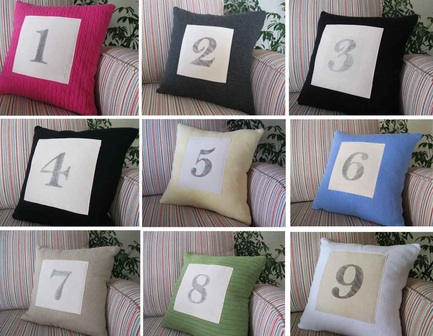 CrystelleBoutique - Sweater Pillows with Numbers Tutorial