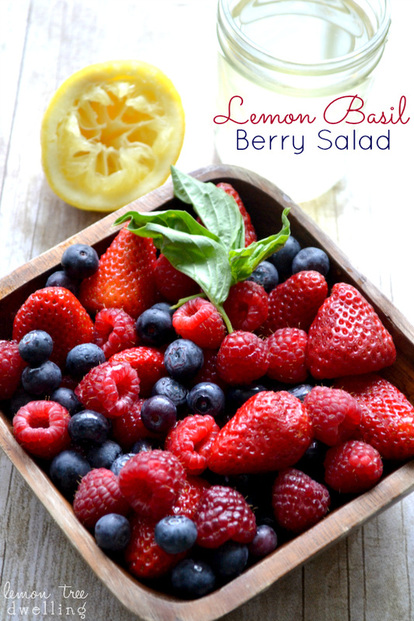 Lemon Basil Berry Salad