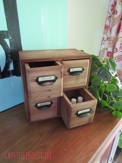 CrystelleBoutique - little apothecary drawers for essential oil storage
