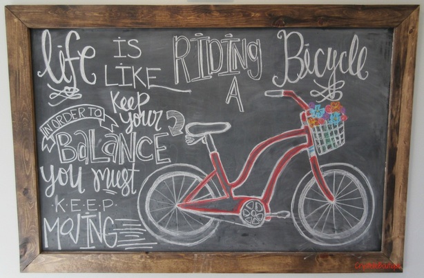 CrystelleBoutique - Life is like riding a bicycle In order to keep your balance You must keep moving