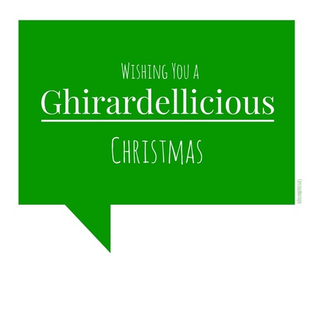 CrystelleBoutique.com - A Ghirardellicious Christmas - green free printable - neighbor gift idea using Ghirardelli chocolates - YUM! #neighborgifts