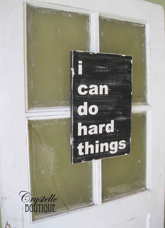 DIY Subway art sign - I Can Do Hard Things