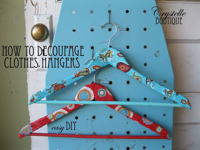 CrystelleBoutique - How to decoupage clothes hangers ~ easy DIY