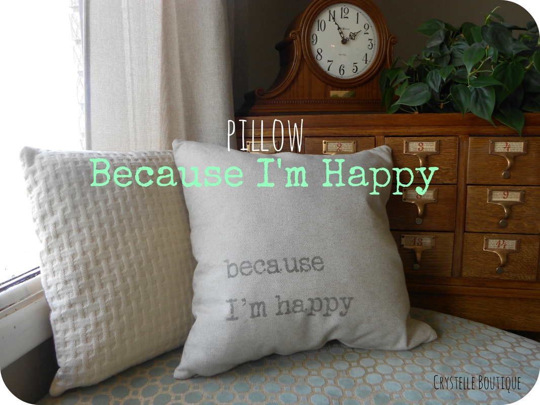CrystelleBoutique - because I'm happy pillow