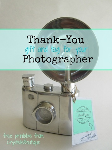 CrystelleBoutique - A simple thank-you gift with free printable tag to give to your photographer