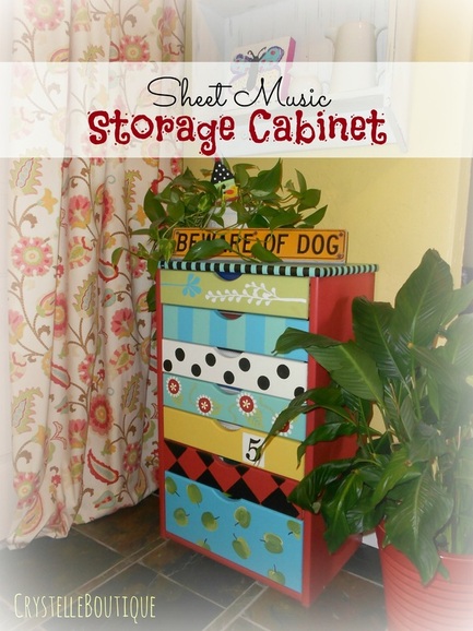 CrystelleBoutique - bright and happy cabinet- the perfect size for storing sheetmusic