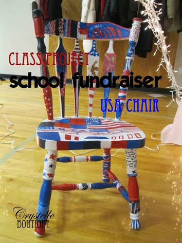 School Fundraiser Auction ~ Class Project ~ USA Chair