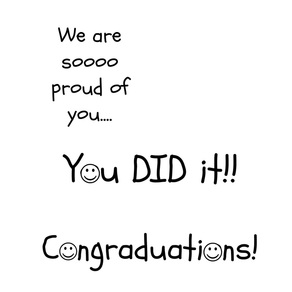 CrystelleBoutique - these are the salutations I glued onto the graduation card : congraduations! You did it!