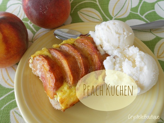 CrystelleBoutique - peach kuchen recipe - * Using frozen or canned peaches yields equally yummy results