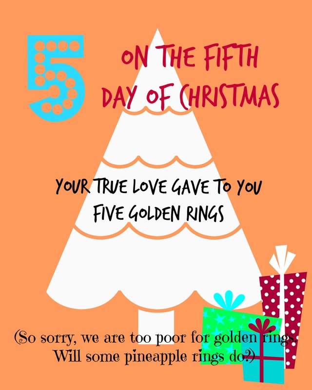 CrystelleBoutique - On the fifth day of Christmas - free printable tag