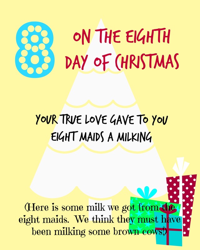 CrystelleBoutique - On the eighth day of Christmas - free printable tag