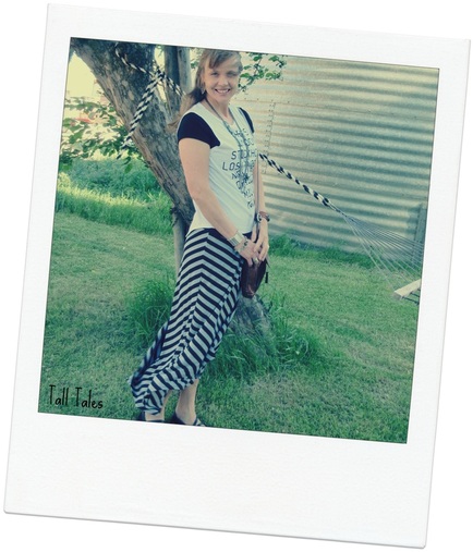 CrystelleBoutique - TallTales -Black White Grey stripes and tee