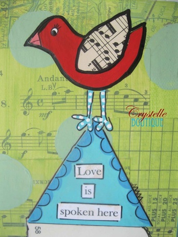 Love is Spoken Here - Mixed Media Art by CrystelleBoutique