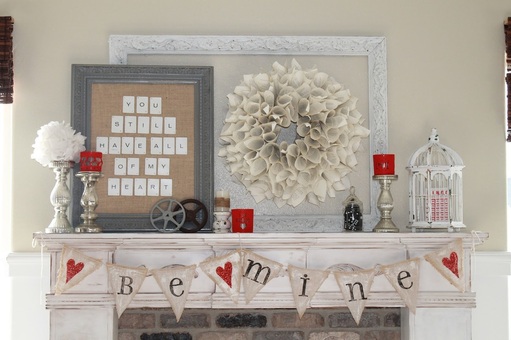 Valentines Mantle by Whimsical Treasures