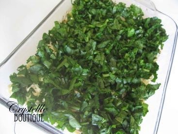 CrystelleBoutique - Fresh Spinach Layer in the Lasagna