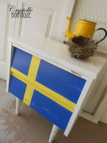 Swedish Flag -  Painted Dresser