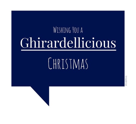 CrystelleBoutique.com - A Ghirardellicious Christmas - navy free printable - neighbor gift idea using Ghirardelli chocolates - YUM! #neighborgifts