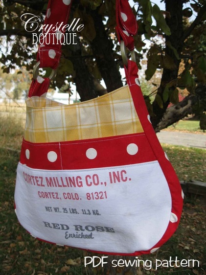 Rachel Handbag - Free purse sewing pattern from Crystelle Boutique