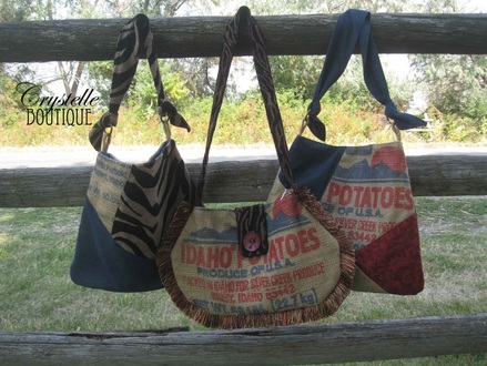 Potato sack purses; Melissa Handbags and Danaye Hobo Bag