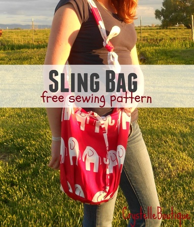 CrystelleBoutique - free sewing pattern - slouch sling bag - reversible