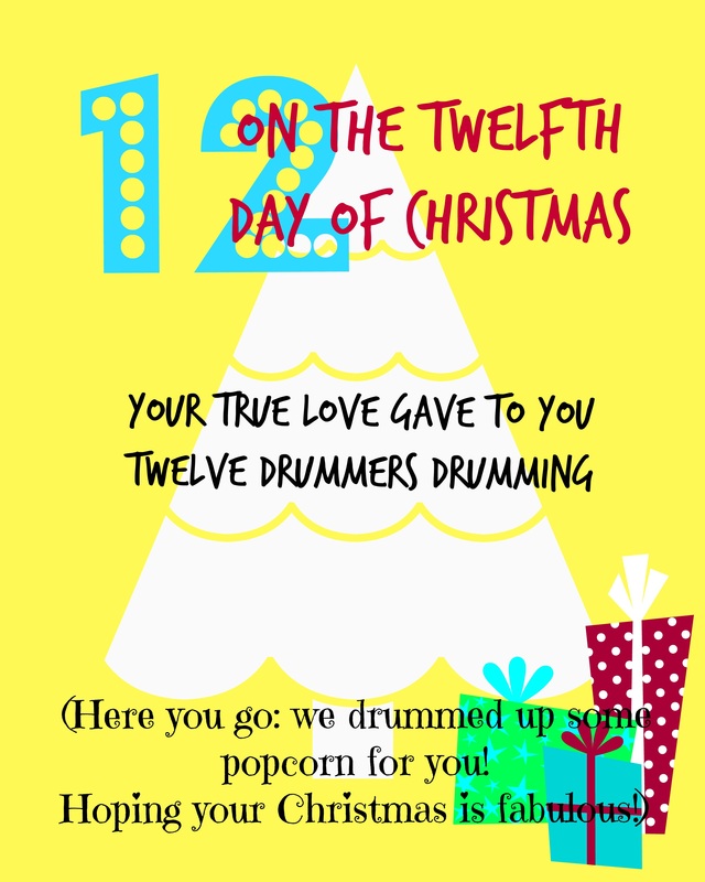 CrystelleBoutique - On the twelfth day of Christmas - free printable tag
