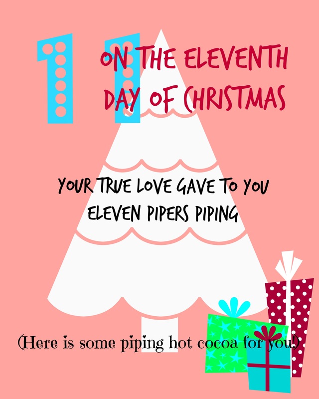 CrystelleBoutique - On the eleventh day of Christmas - free printable tag