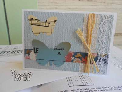 Crystelle Boutique - Simple Butterfly Cards With Vintage Paper