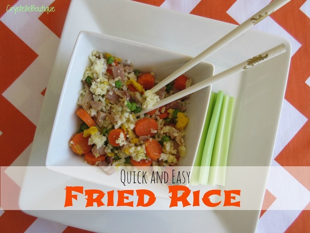 Quick and easy fried rice, consumed in large quantities at the CrystelleBoutique home