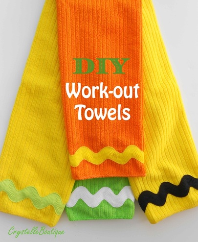 CrystelleBoutique - Make your own work-out towels in happy cheerful colors